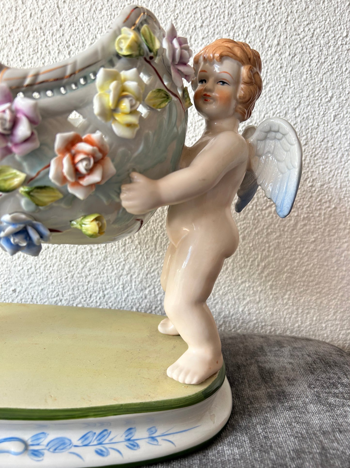 Neundorf Porcelain Cherub Figurine Group with Floral Cornucopia – German, c.1890–1920