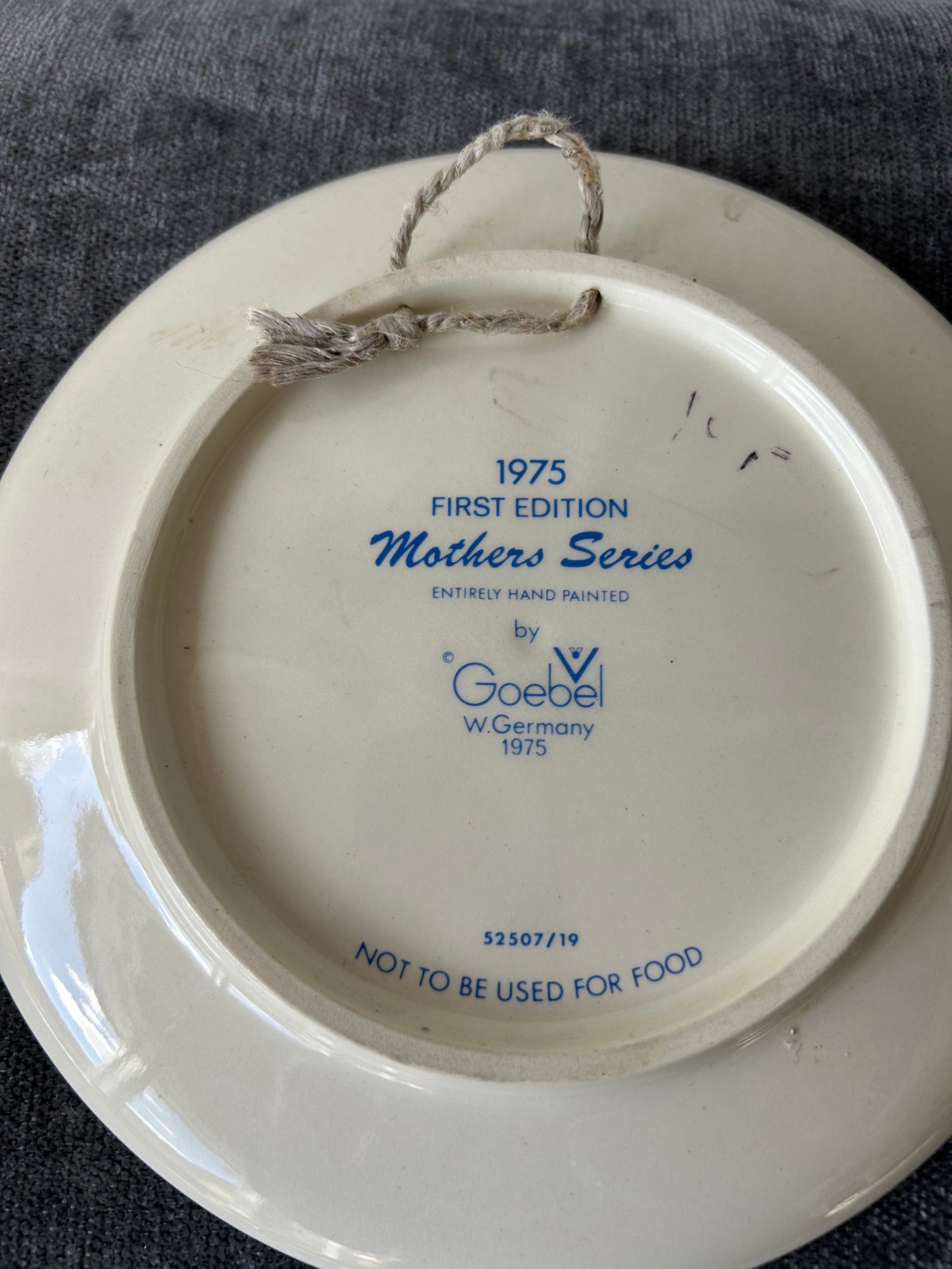 Goebel 'Mother's Series' Collector Plates – Rabbit & Bunnies, First Edition 1975, West Germany (Set of 2)
