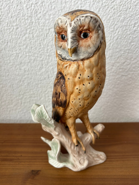 Goebel Barn Owl Figurine – Model CV112, Hand-Painted Porcelain, Bavaria Germany c.1960s–70s