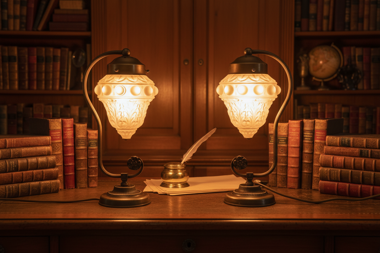 Art Nouveau Lamps – Writing Desk