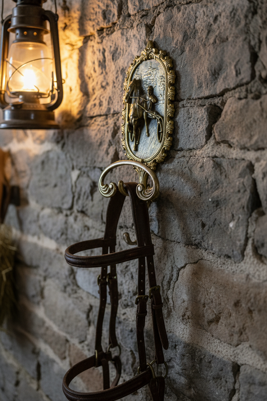 Brass Horse Hook – Rustic Stable