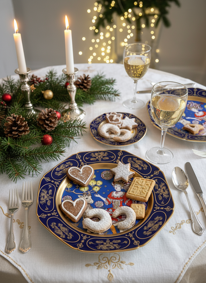 Christmas Plate - German Holiday Table Lifestyle