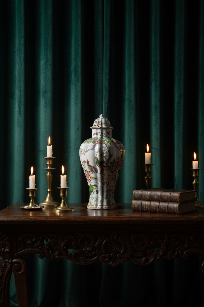 Famille Rose Vase – Drawing Room