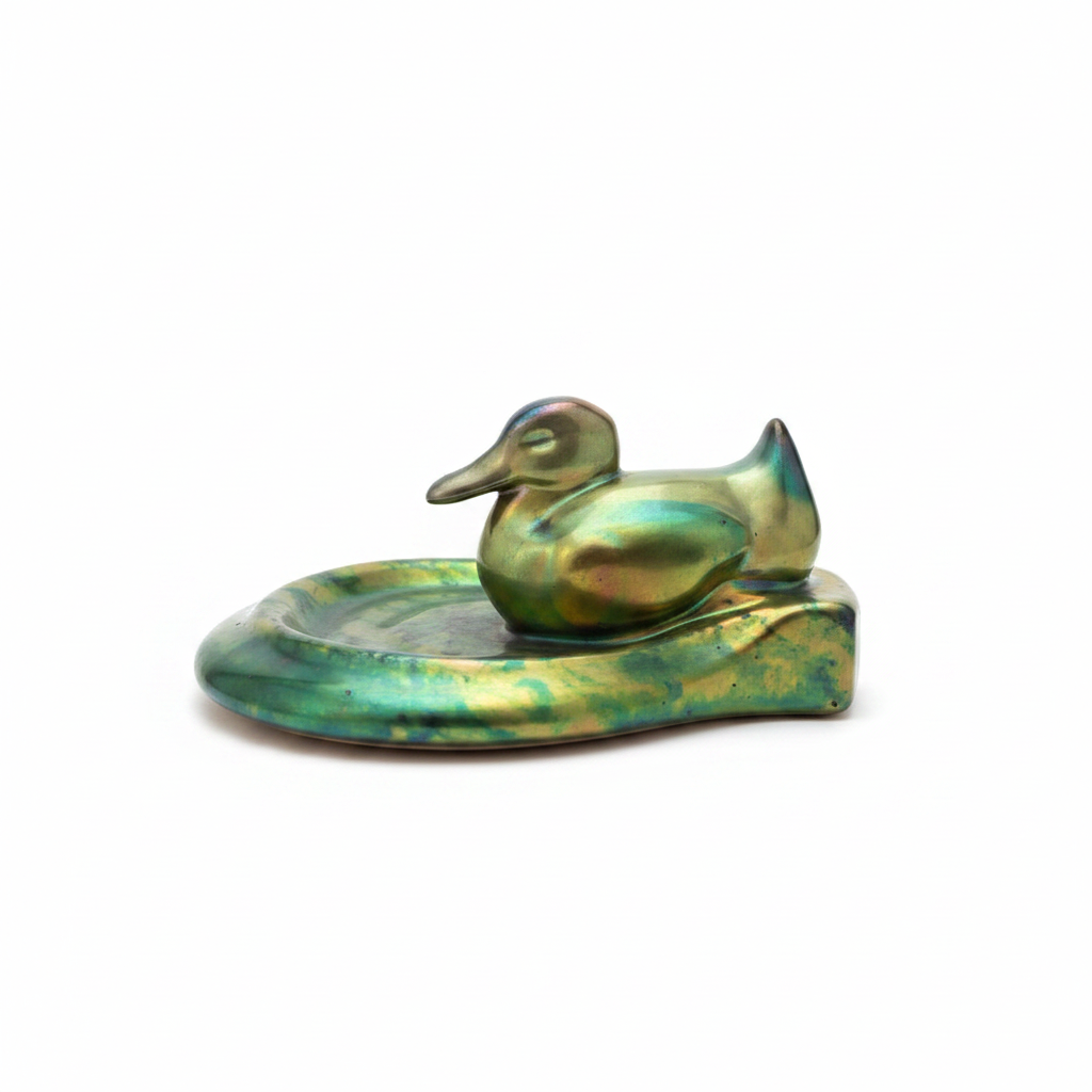 Zsolnay Eosin Duck Tray, Hungary, Early 20th Century