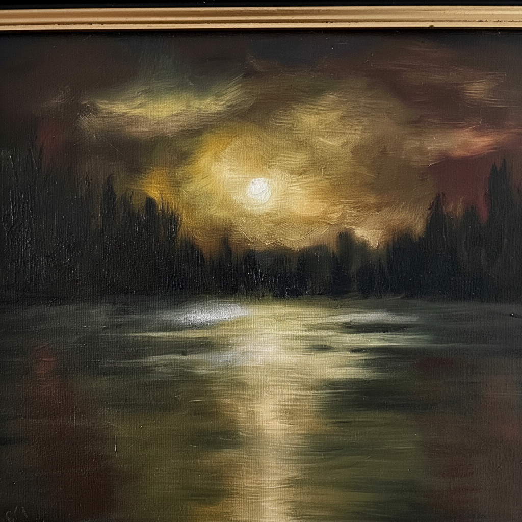 Close-up detail — treeline silhouette