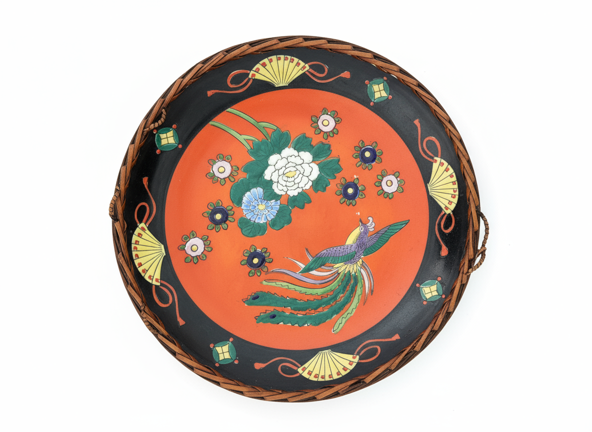 Japanese plate with white background - Image 1