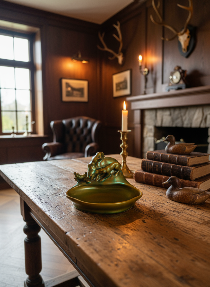 Zsolnay Hunting Scene Dish - Hunting Lodge Lifestyle