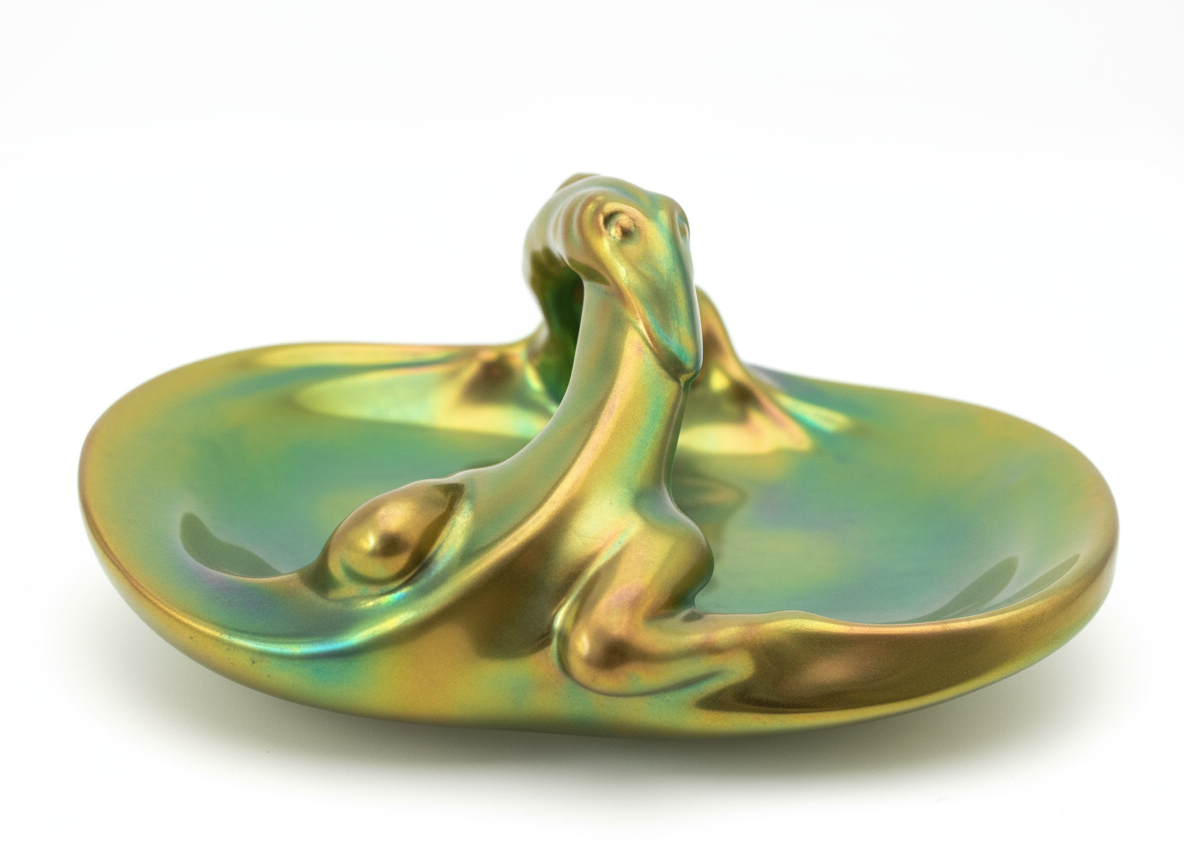 Zsolnay Lizard Dish - Image 1