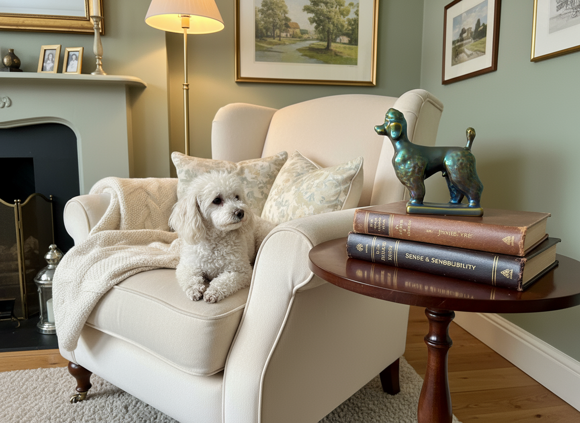 Zsolnay Poodle - Living Room with Real Poodle Lifestyle